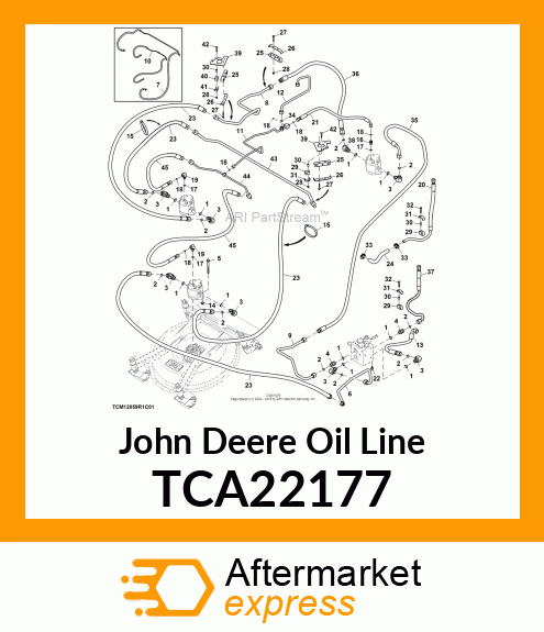 OIL LINE, MOW VALVE TO LH DECK TCA22177