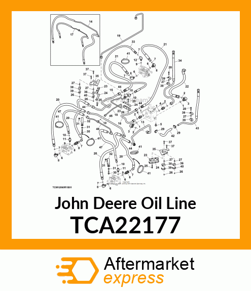 OIL LINE, MOW VALVE TO LH DECK TCA22177