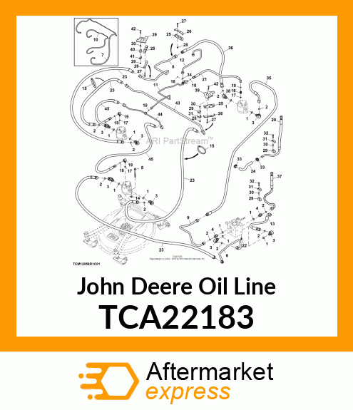 OIL LINE, REAR MOW DRAIN 7200/7400 TCA22183