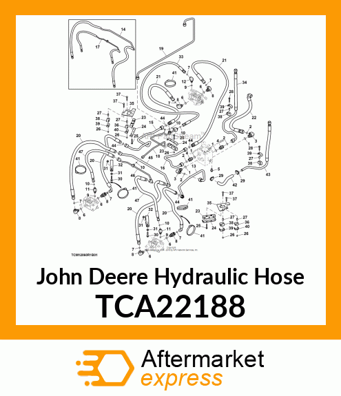 HYDRAULIC HOSE, REAR MOW PRESSURE TCA22188