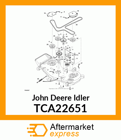 IDLER PULLEY, 7" DRB FLAT TCA22651