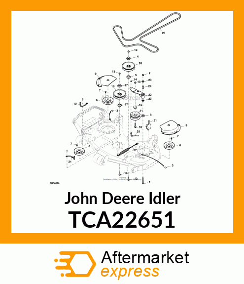 IDLER PULLEY, 7" DRB FLAT TCA22651