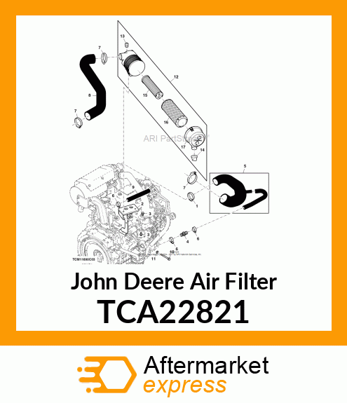 FILTER, ASSY, AIR, 6" TCA22821