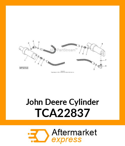 CYLINDER, FRONT LIFT TCA22837