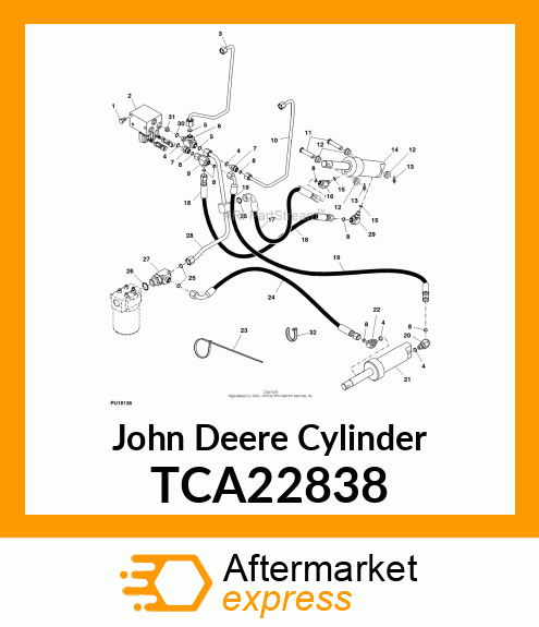 CYLINDER, REAR LIFT TCA22838