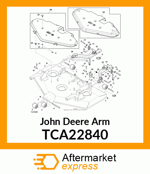 LIFT ARM, DECK LIFT ARM, ASSEMBLY 1 TCA22840