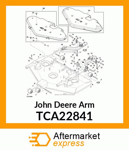 LIFT ARM, DECK LIFT ARM, ASSEMBLY 1 TCA22841