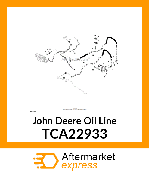 OIL LINE, REAR TRACTION PRESSURE TCA22933