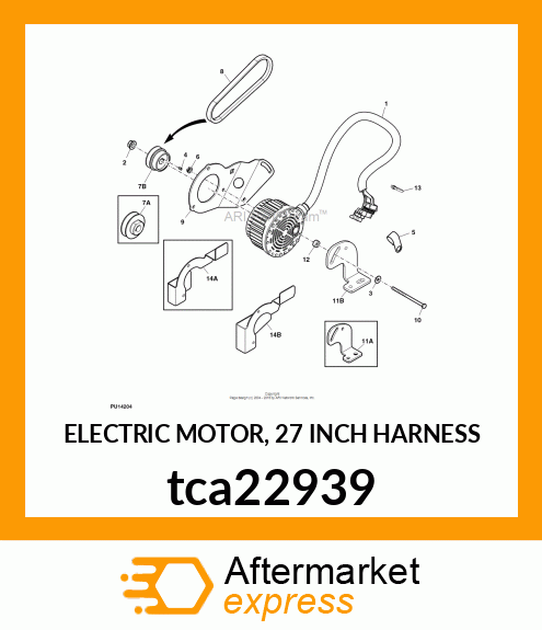 ELECTRIC MOTOR, 27 INCH HARNESS tca22939