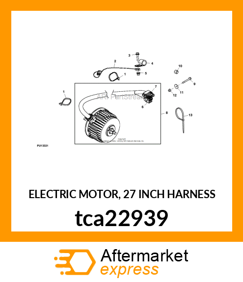 ELECTRIC MOTOR, 27 INCH HARNESS tca22939