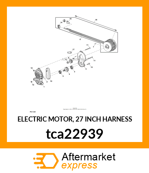 ELECTRIC MOTOR, 27 INCH HARNESS tca22939