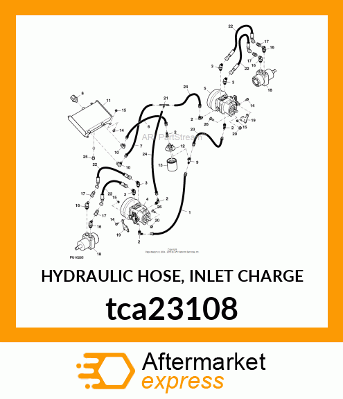 HYDRAULIC HOSE, INLET CHARGE tca23108