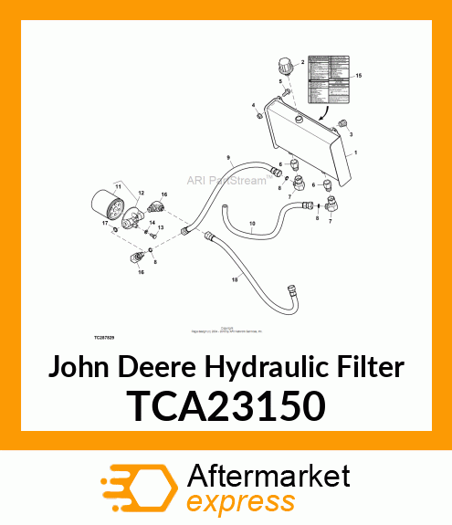 FILTER, HYDRAULIC OIL TCA23150