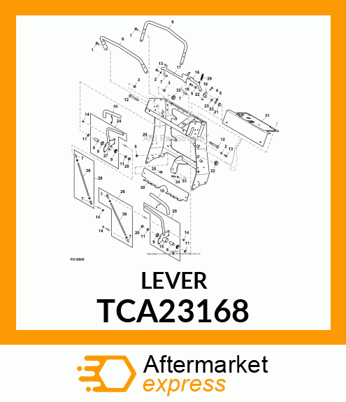 CONTROL LEVER, ASSEMBLY TCA23168