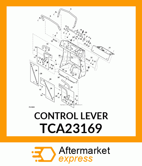 CONTROL LEVER, ASSEMBLY RIGHT TCA23169