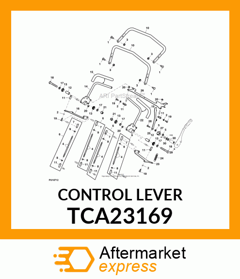 CONTROL LEVER, ASSEMBLY RIGHT TCA23169