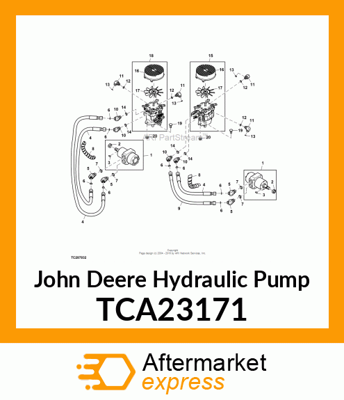 HYDRAULIC PUMP, 12CC, LEFT 600R TCA23171