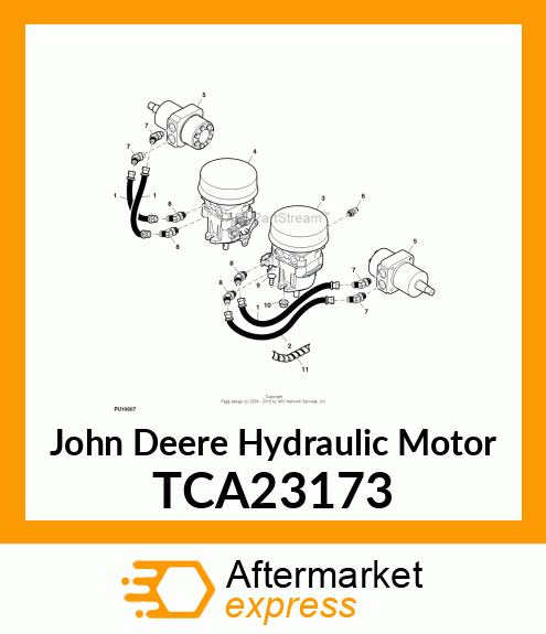 HYDRAULIC MOTOR, 250CC TRACTION DRI TCA23173