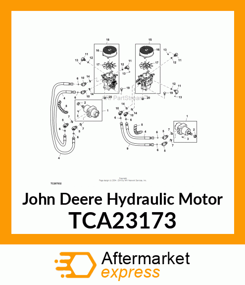 HYDRAULIC MOTOR, 250CC TRACTION DRI TCA23173