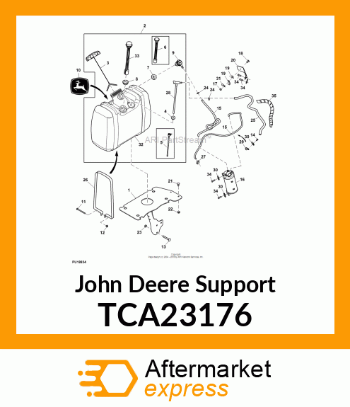 SUPPORT, FUEL TANK WELDMENT 600R TCA23176