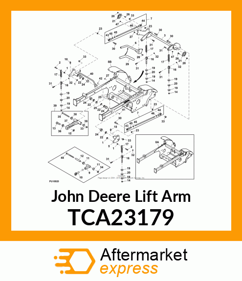 LIFT ARM, DECK RIGHT WELDMENT TCA23179