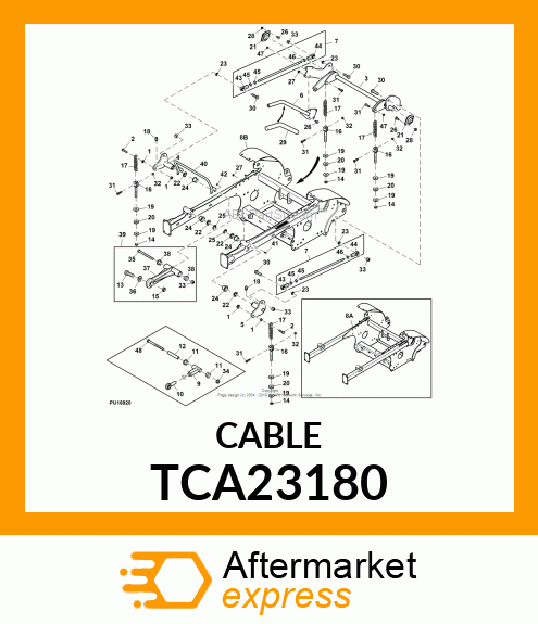 LIFT ARM, DECK LEFT WELDMENT TCA23180