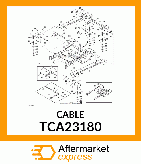 LIFT ARM, DECK LEFT WELDMENT TCA23180