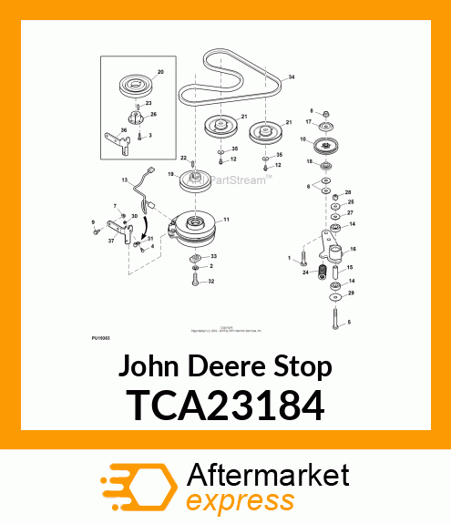 STOP, CLUTCH BRAKE WELDMENT TCA23184