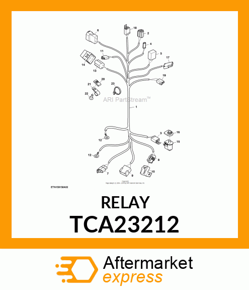 RELAY, 40 AMP, SEALED W/ RESISTOR TCA23212