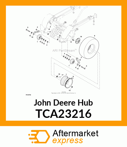 WHEEL HUB, 1" SHAFT, NO OFFSET TCA23216