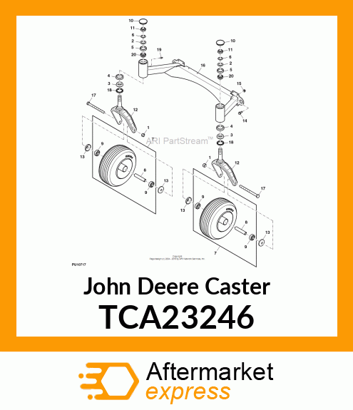 CASTER, FRONT FRAME 648R TCA23246