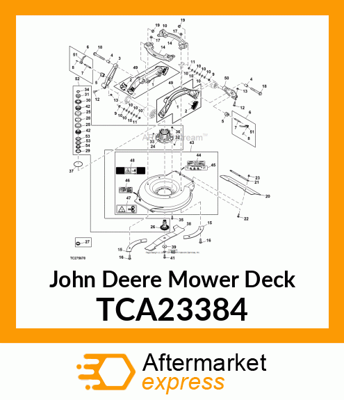 DECK, 21" WITH TEXT LABELS TCA23384