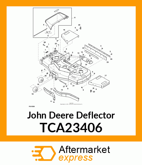 DEFLECTOR, 48" MOWER DECK BAFFLE WE TCA23406