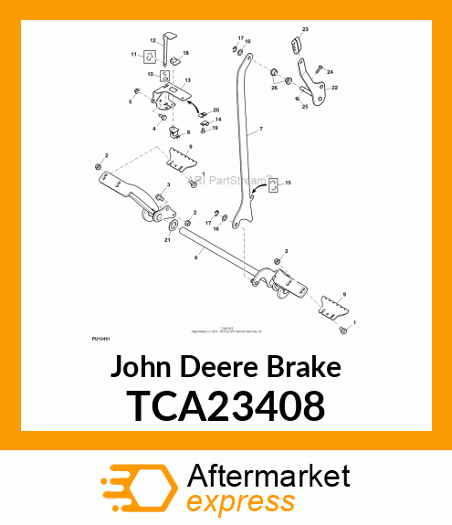 BRAKE, BAR WELDMENT TCA23408