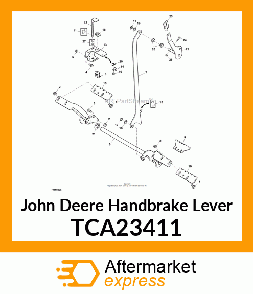 HANDBRAKE LEVER, 600R TCA23411