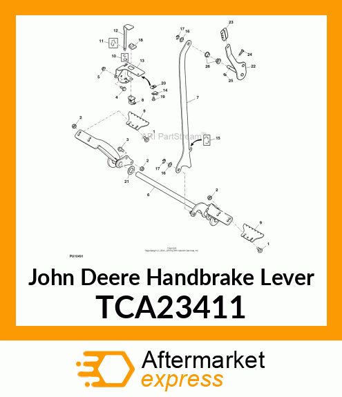 HANDBRAKE LEVER, 600R TCA23411