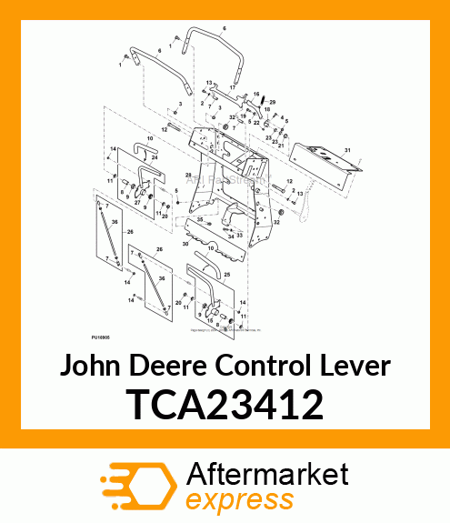 CONTROL LEVER, LOCK TCA23412