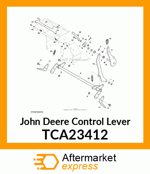 CONTROL LEVER, LOCK TCA23412