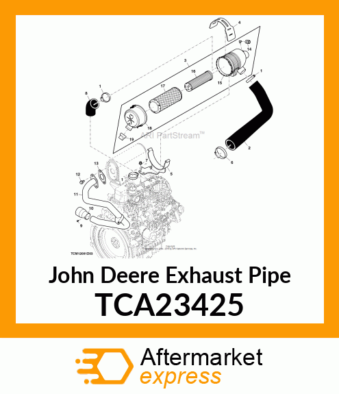 PIPE, EXHAUST ASSEMBLY 7200 TCA23425