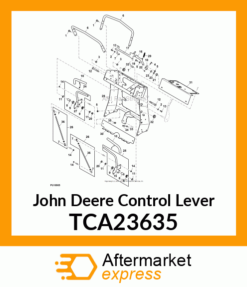 LEVER, RIGHT CONTROL TCA23635