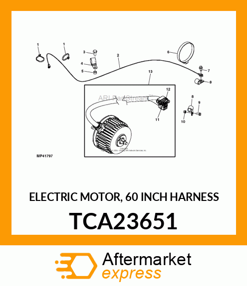 ELECTRIC MOTOR, 60 INCH HARNESS TCA23651