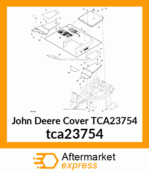 COVER, OPERATOR STATION (MID) W/DEC tca23754