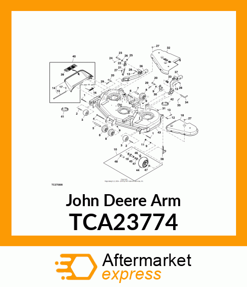 LIFT ARM, DECK LIFT ARM, ASSEMBLY 1 TCA23774