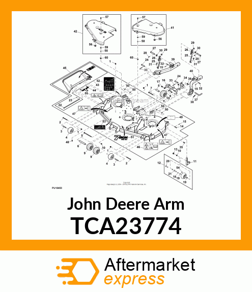 LIFT ARM, DECK LIFT ARM, ASSEMBLY 1 TCA23774