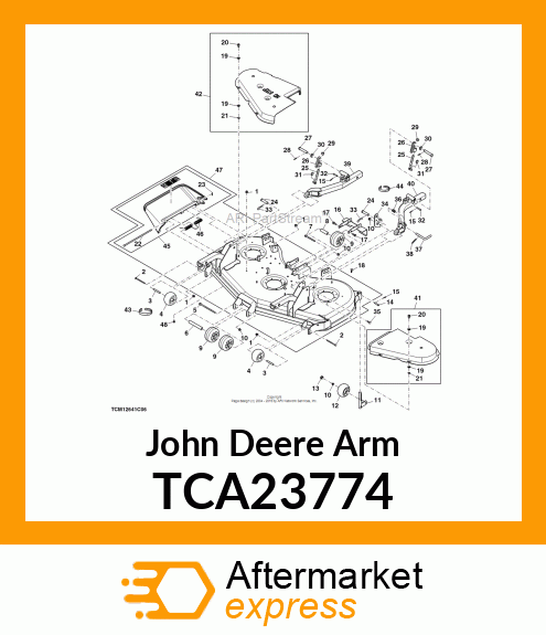 LIFT ARM, DECK LIFT ARM, ASSEMBLY 1 TCA23774