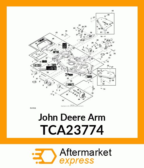 LIFT ARM, DECK LIFT ARM, ASSEMBLY 1 TCA23774