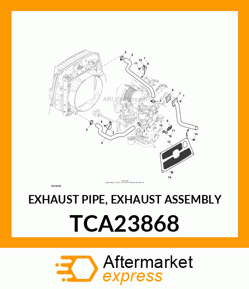 EXHAUST PIPE, EXHAUST ASSEMBLY TCA23868