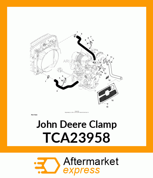 CLAMP, EXHAUST ASSEMBLY TCA23958