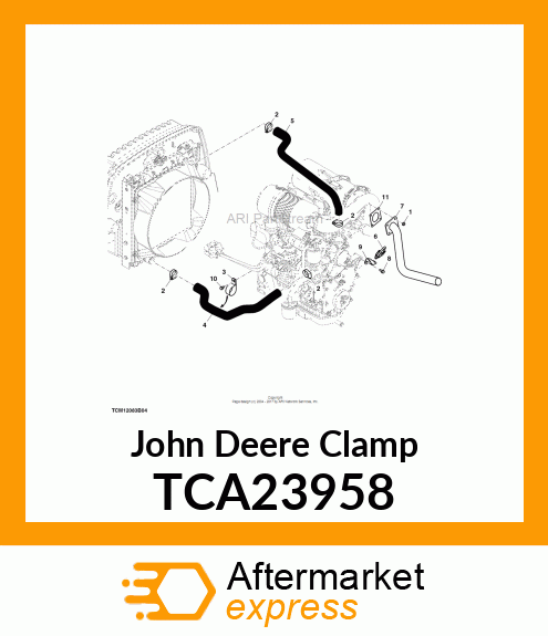 CLAMP, EXHAUST ASSEMBLY TCA23958