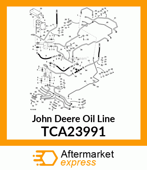 OIL LINE, MOW VALVE TO FRONT RIGHT TCA23991